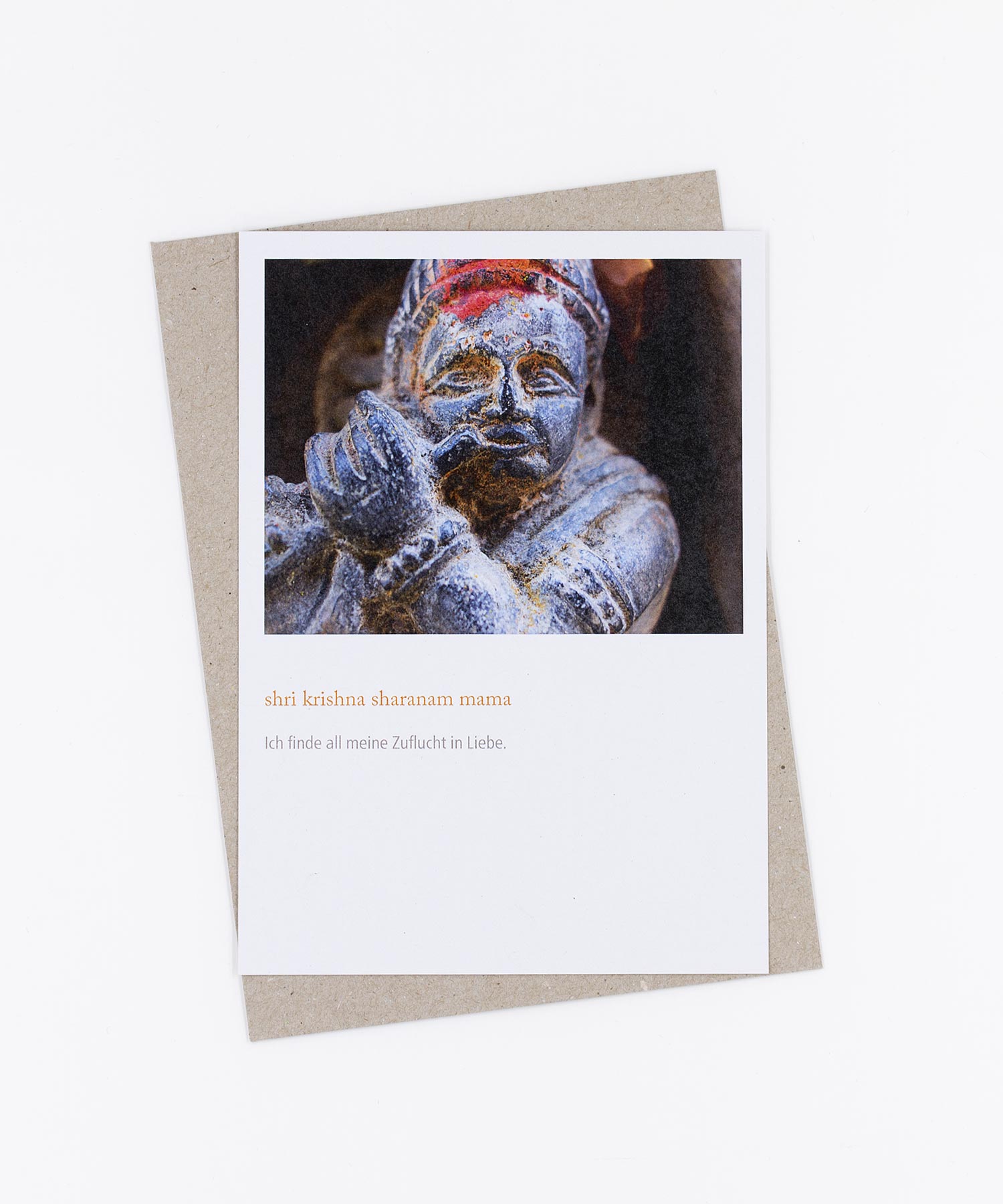 Mantra Postkarte Shri Krishna Sharanam Mama