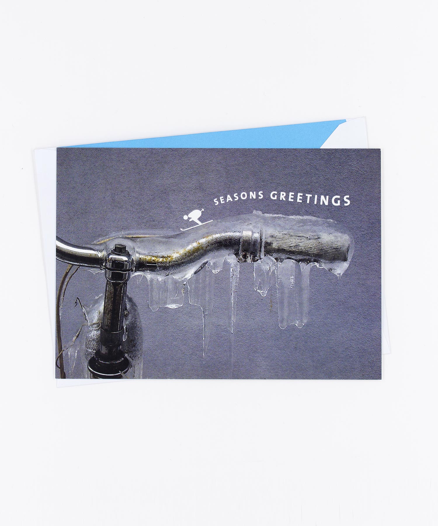 Postkarte Seasons Greetings · Ski