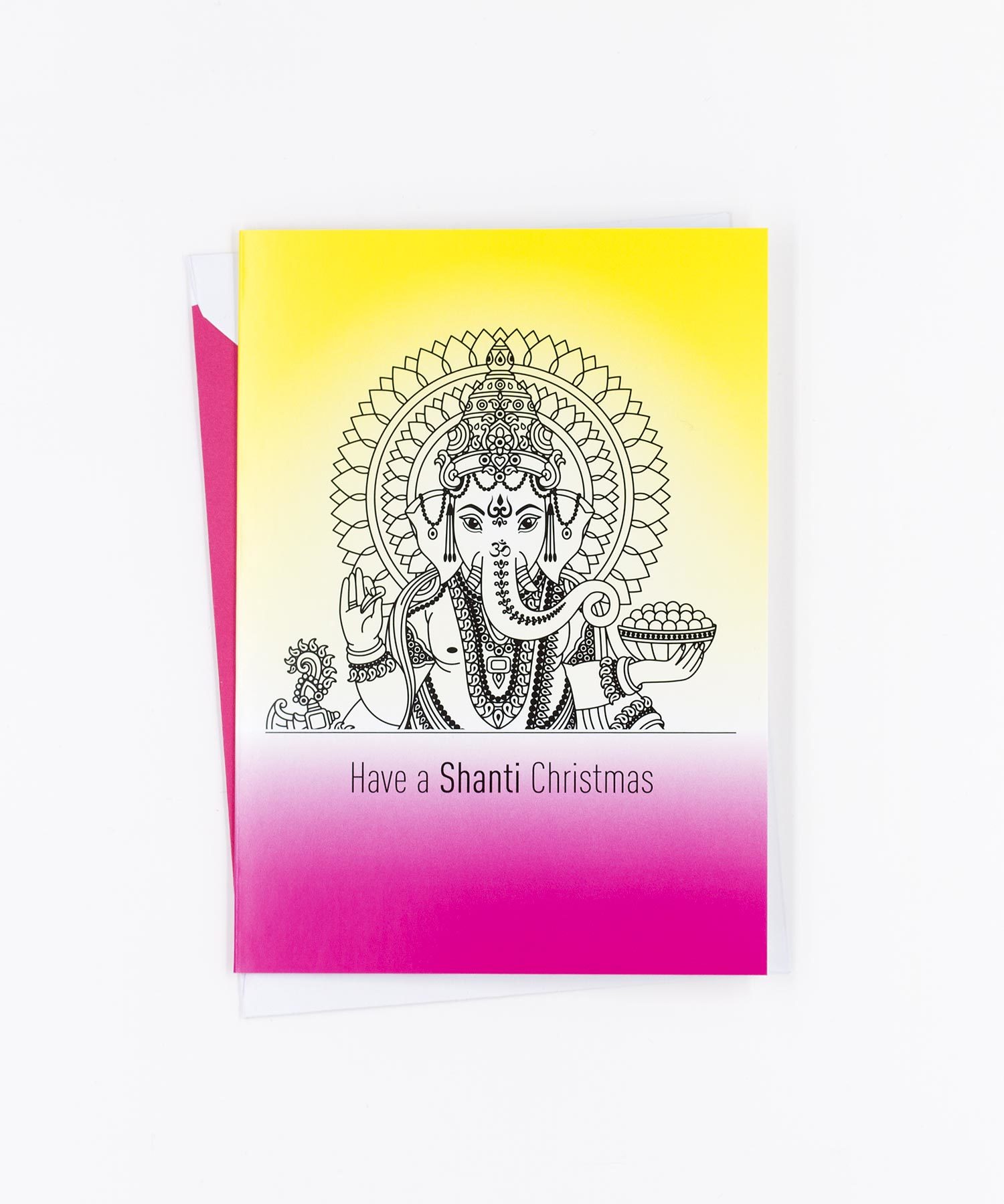 Weihnachtskarte Shanti · Ganesha