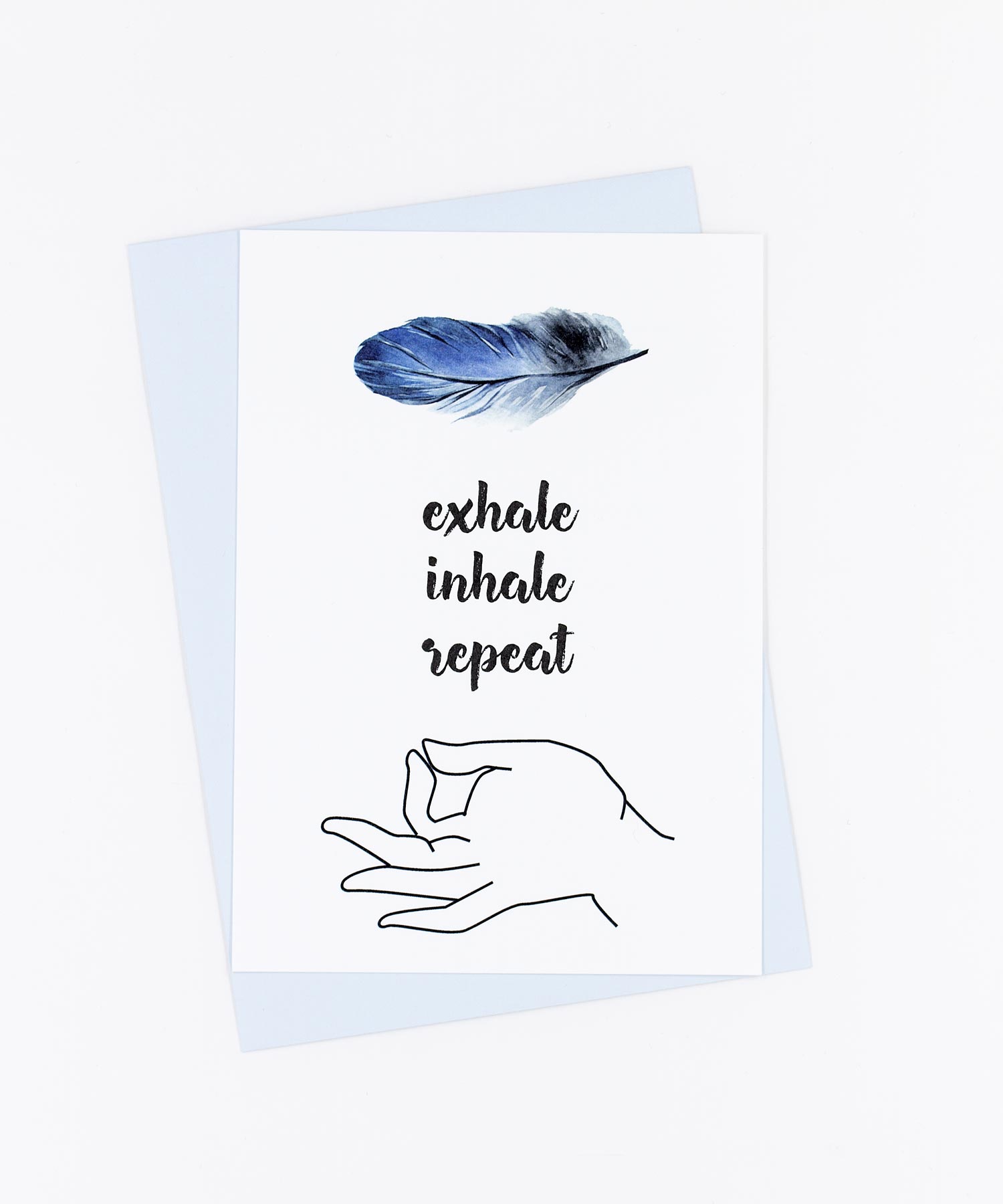 Yoga Postkarte Exhale