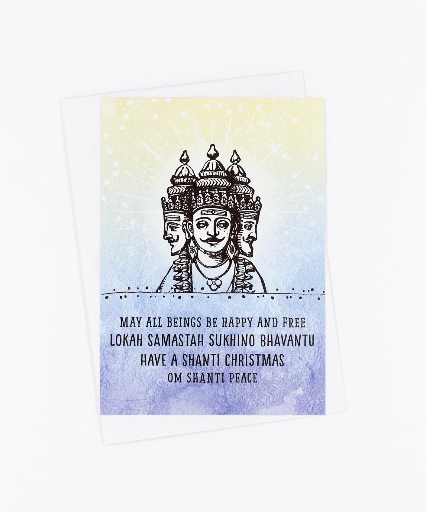 Weihnachtspostkarte Brahma Shanti Christmas