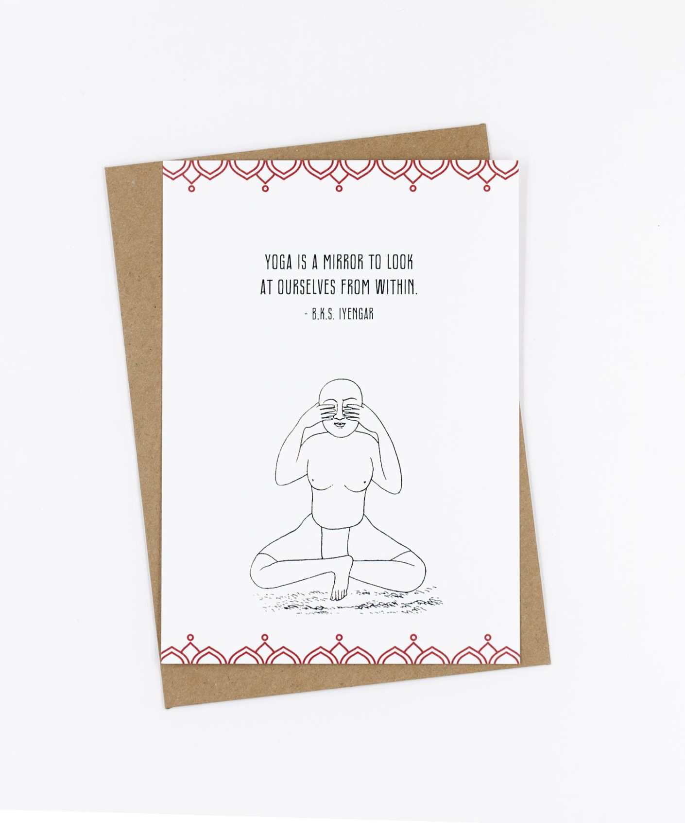 Yoga Postkarte »Yoga is a mirror«