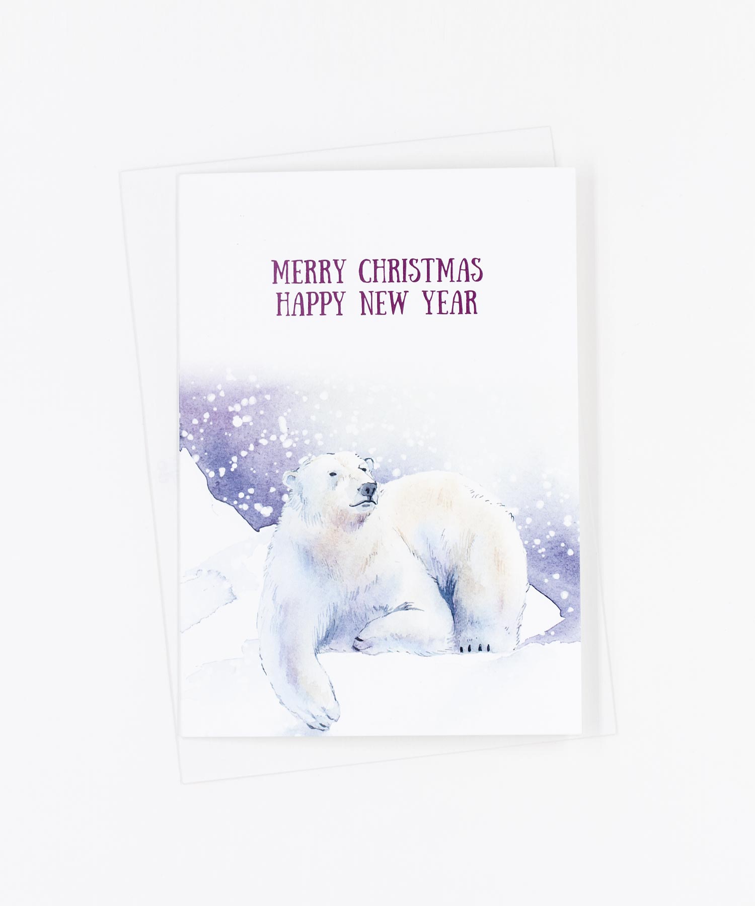 Weihnachtskarte Winter · Eisbär