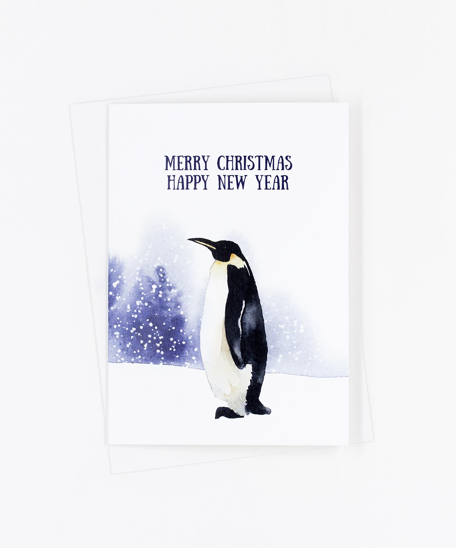 Weihnachtskarte Winter · Pinguin