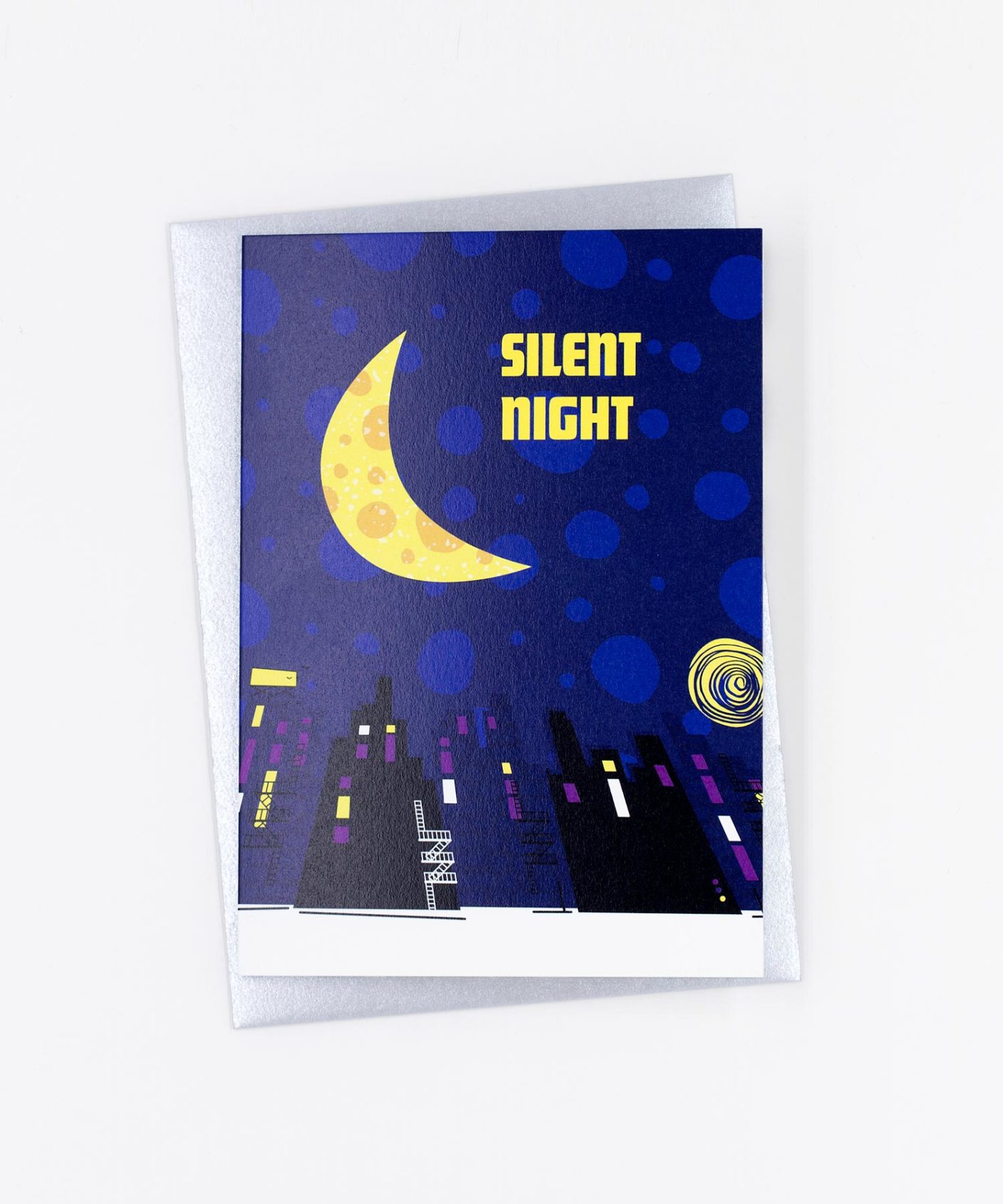 Weihnachtskarte Silent Night · Half Moon