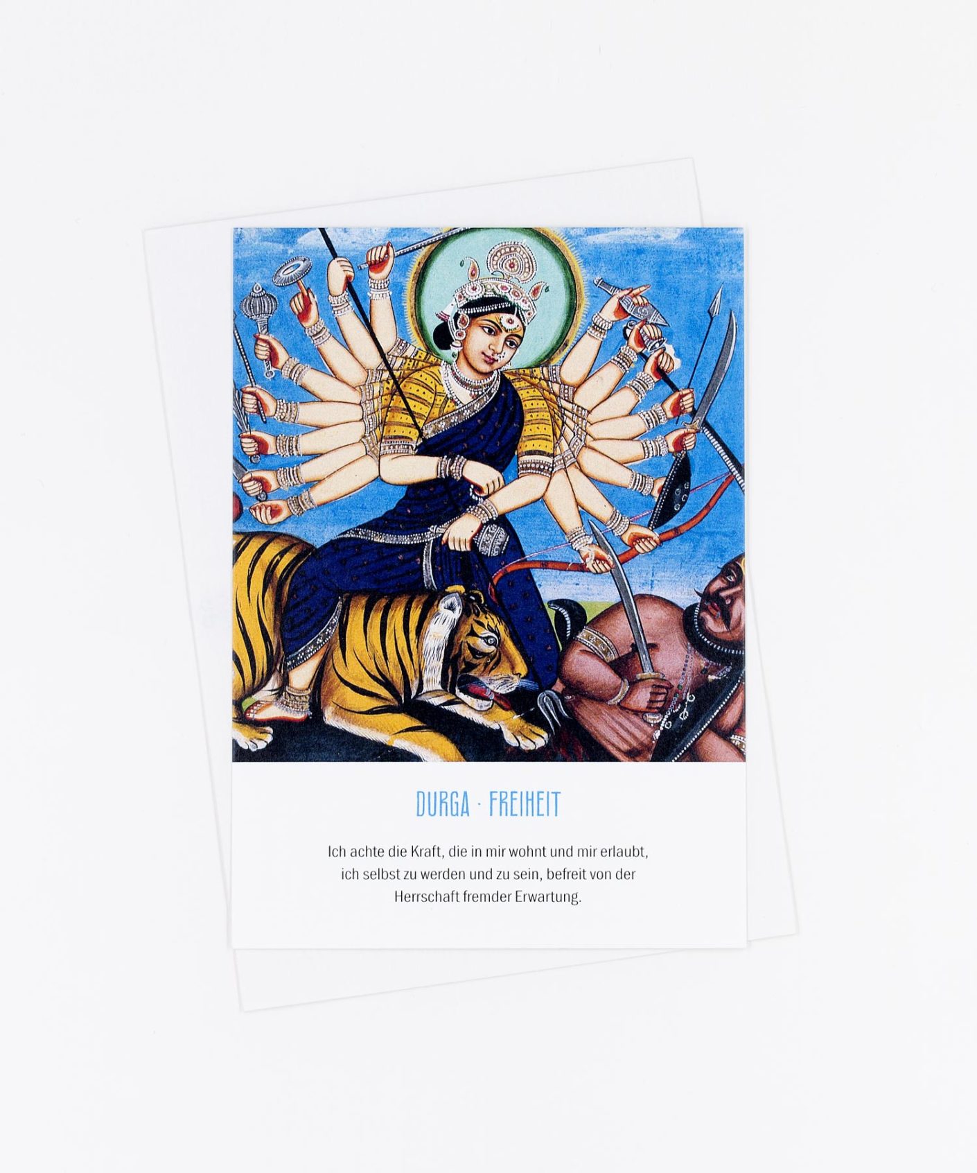 Yoga Postkarte Durga