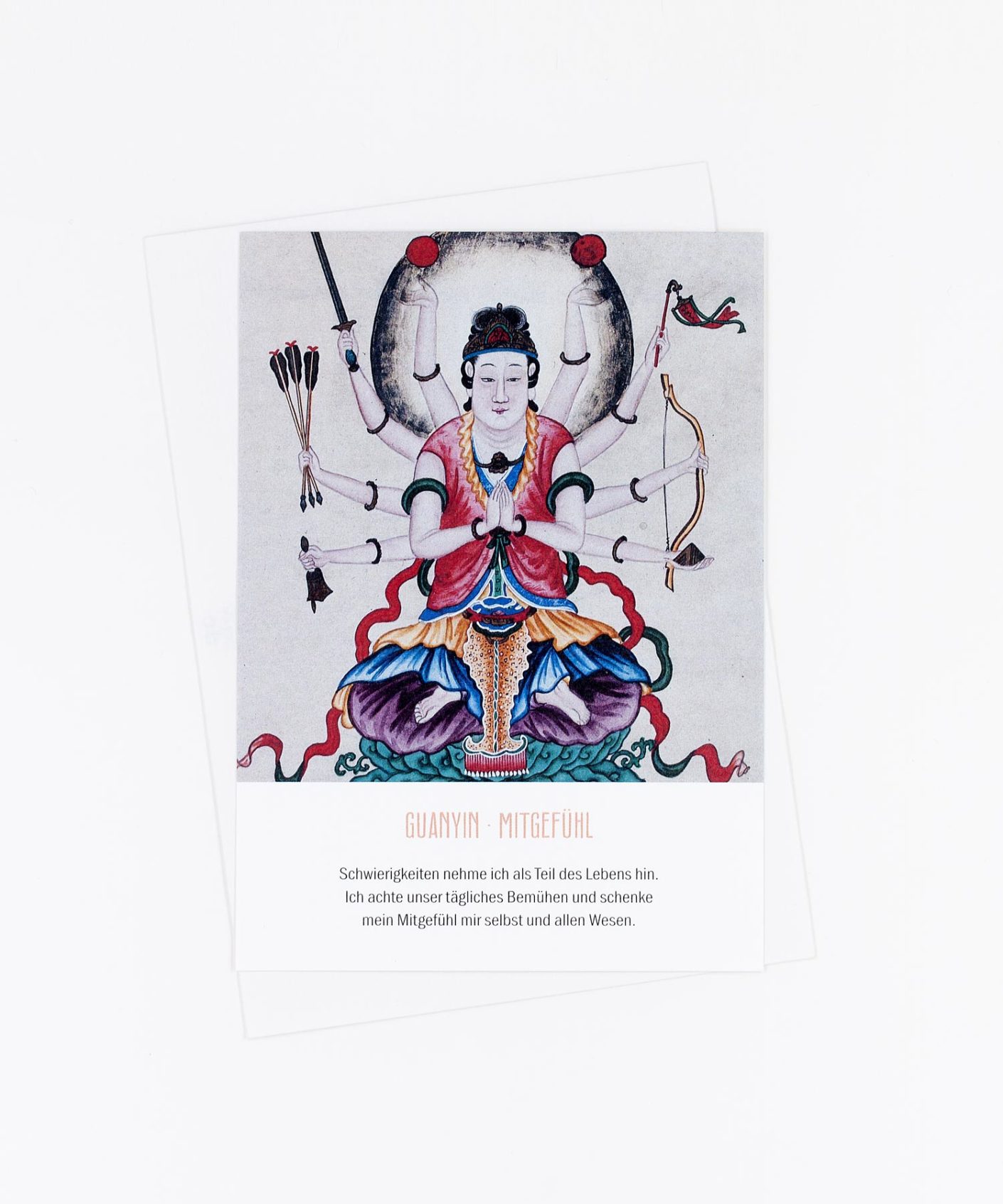 Yoga Postkarte Guanyin