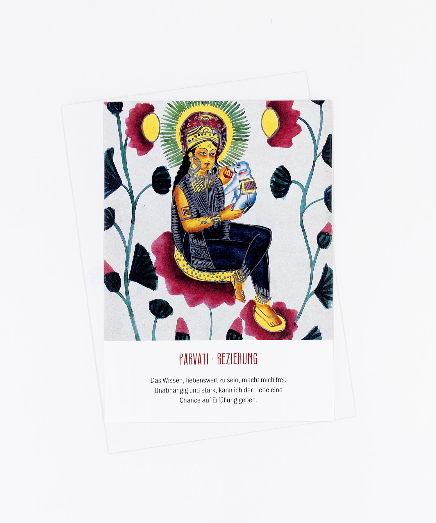 Yoga Postkarte Göttin Parvati