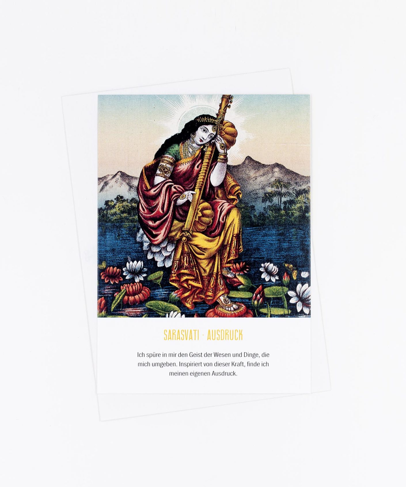 Yoga Postkarte Sarasvati
