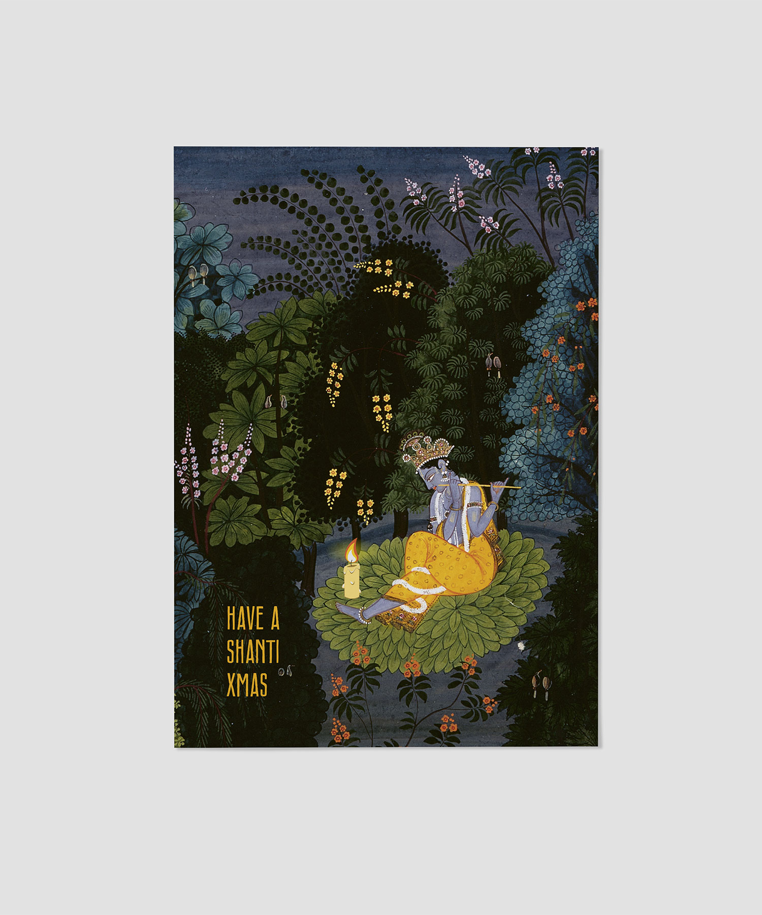 Weihnachts-Postkarte Krishna